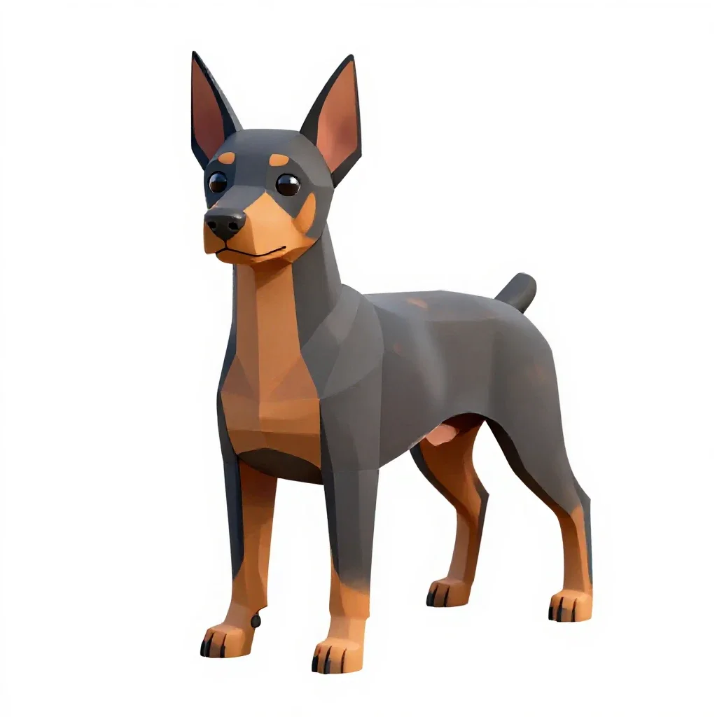 Miniature pinscher isolated on a white background