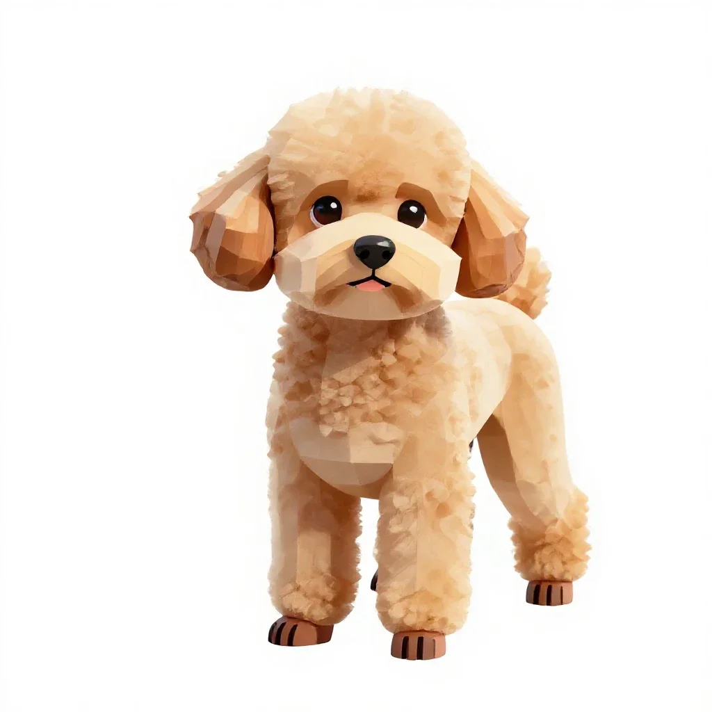 Miniature poodle isolated on a white background
