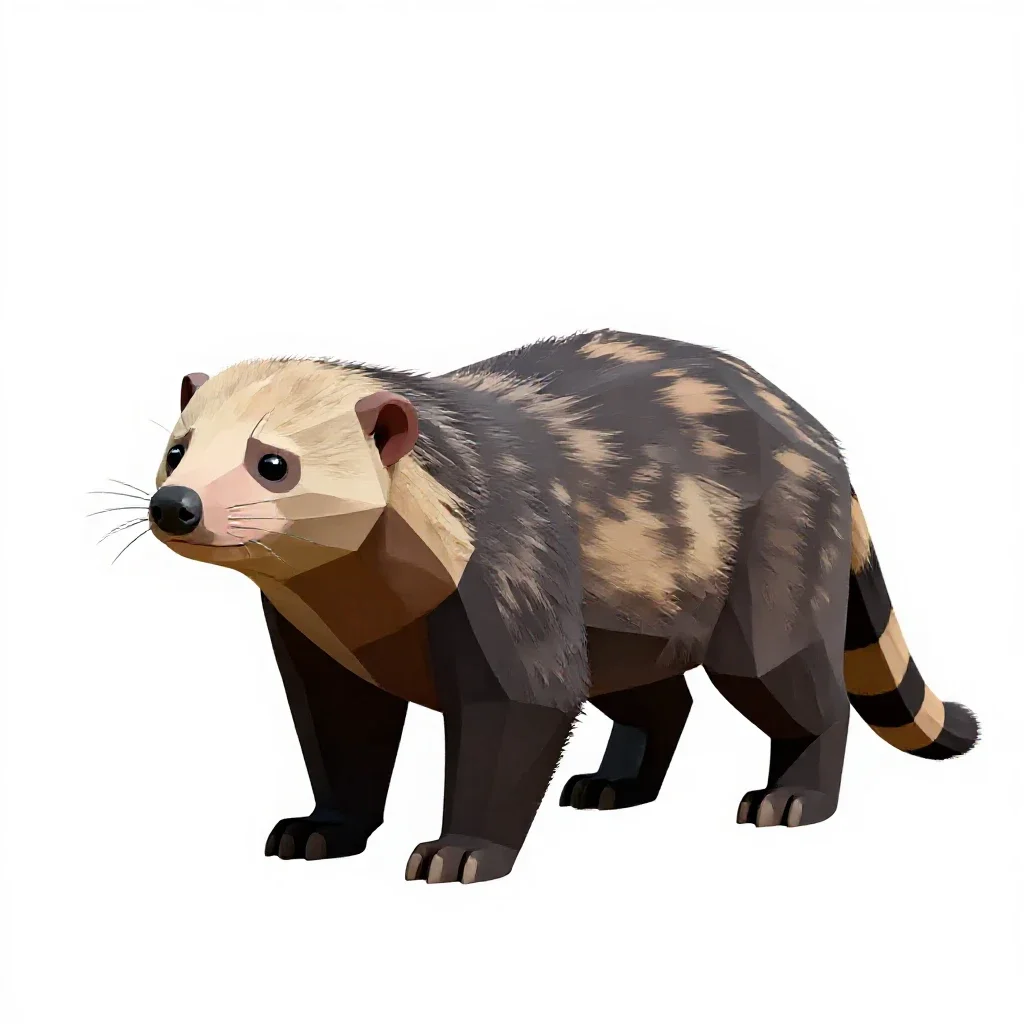 Mongoose isolated on a white background
