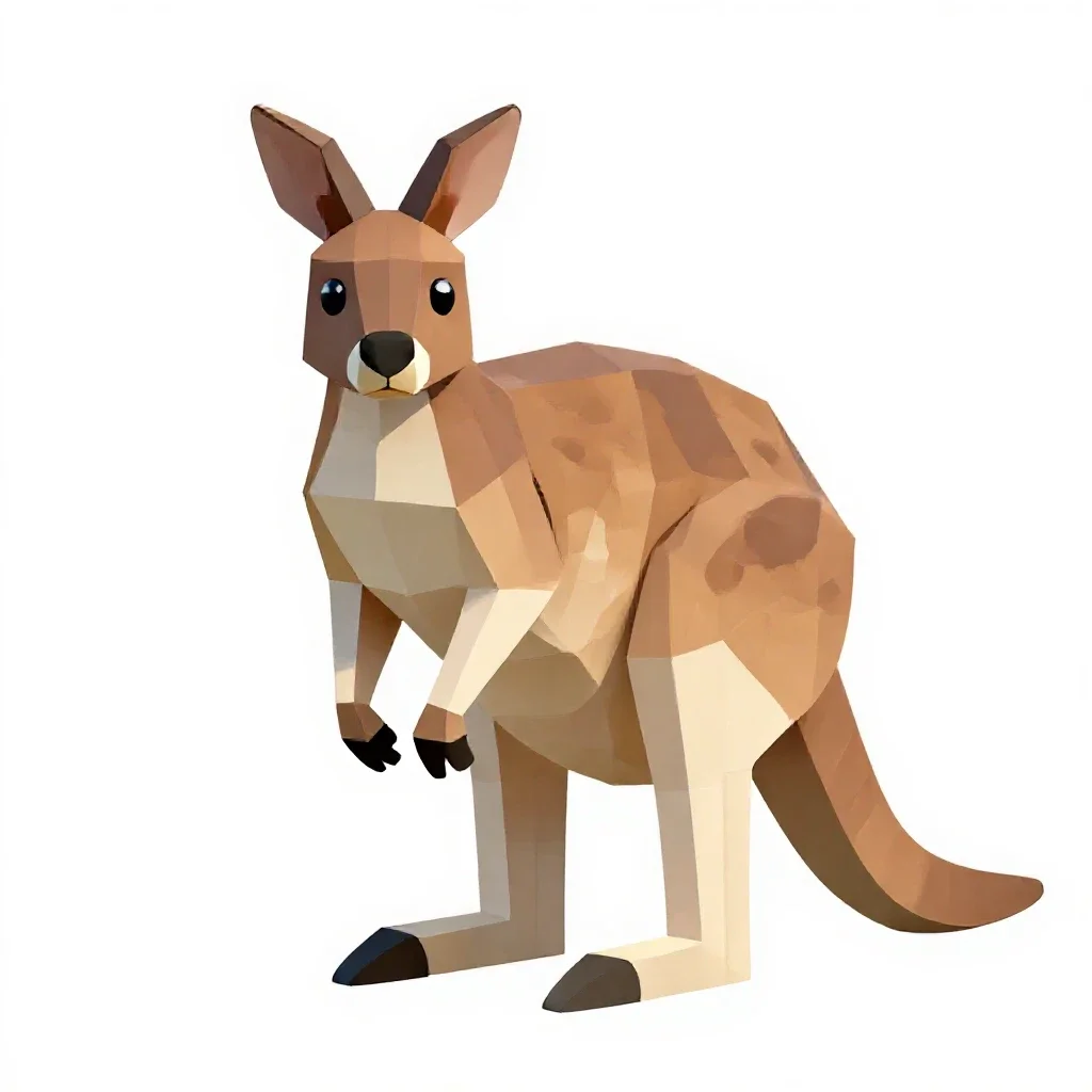 Musk kangaroo isolated on a white background