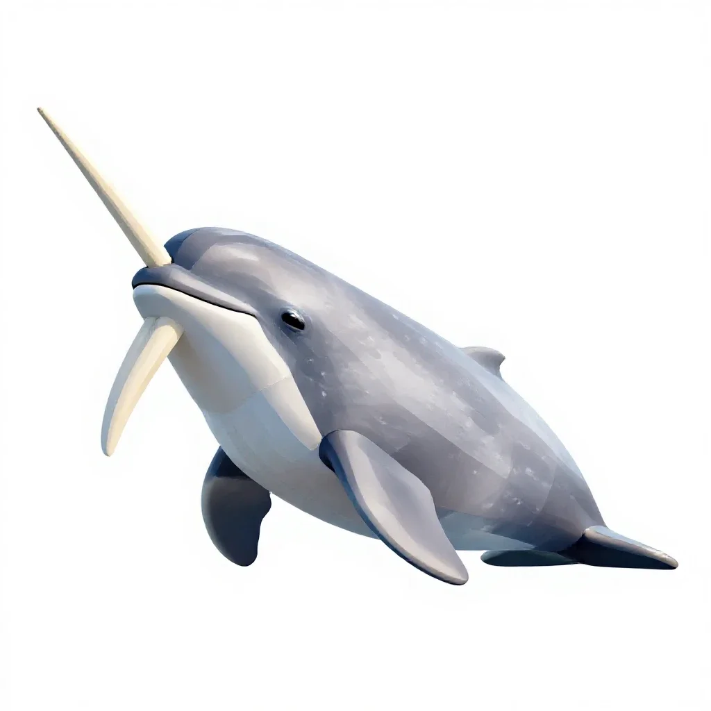 Narwhal isolated on a white background
