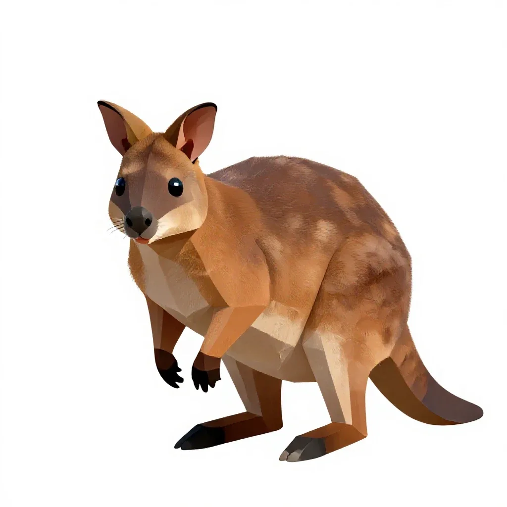 Pademelon isolated on a white background
