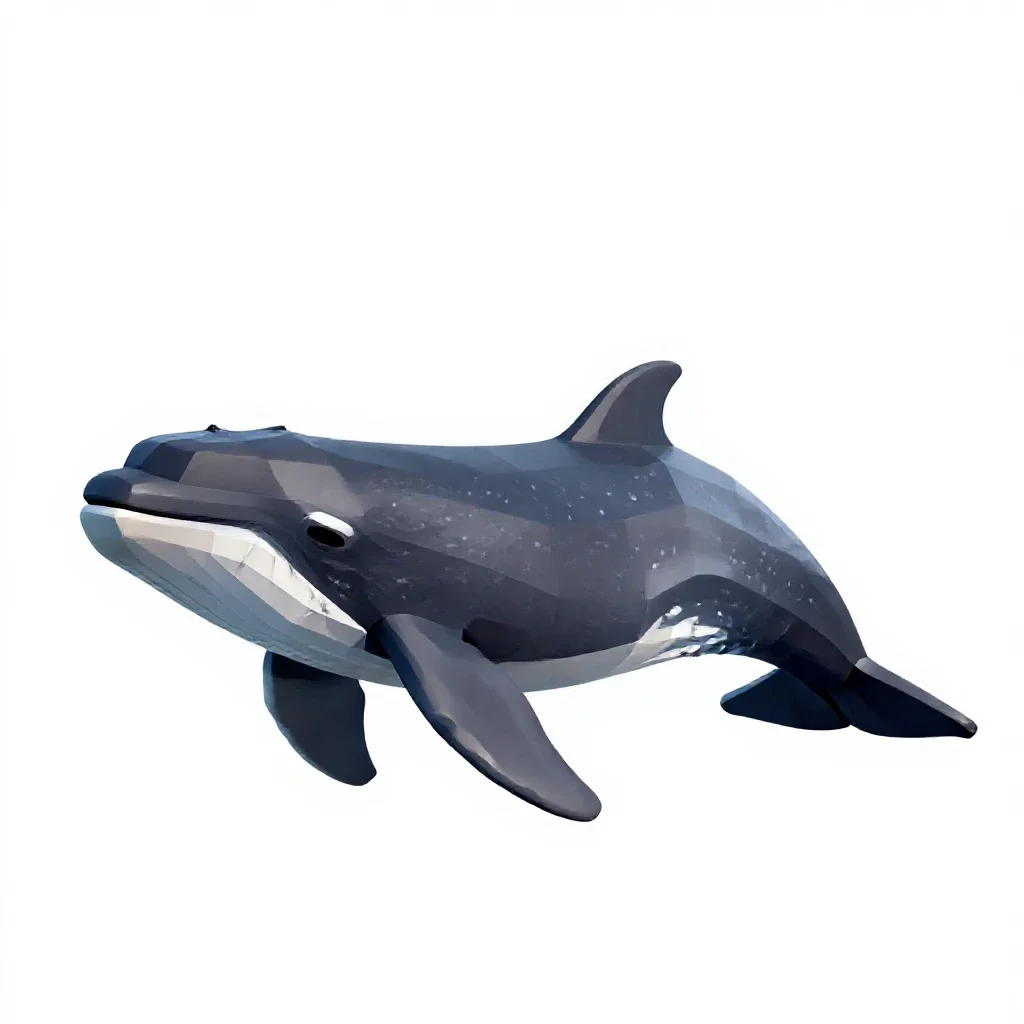 Pilot whale isolated on a white background