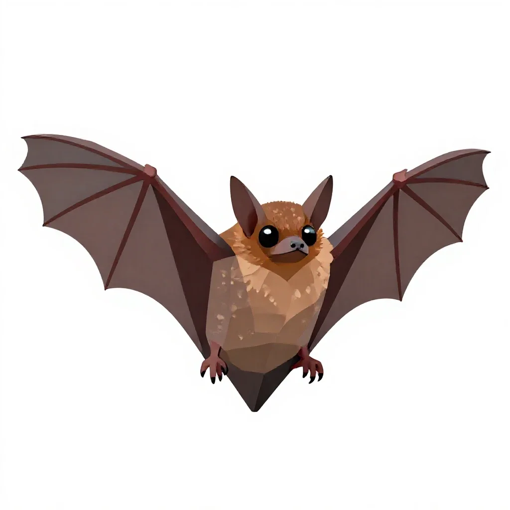Pipistrelle isolated on a white background