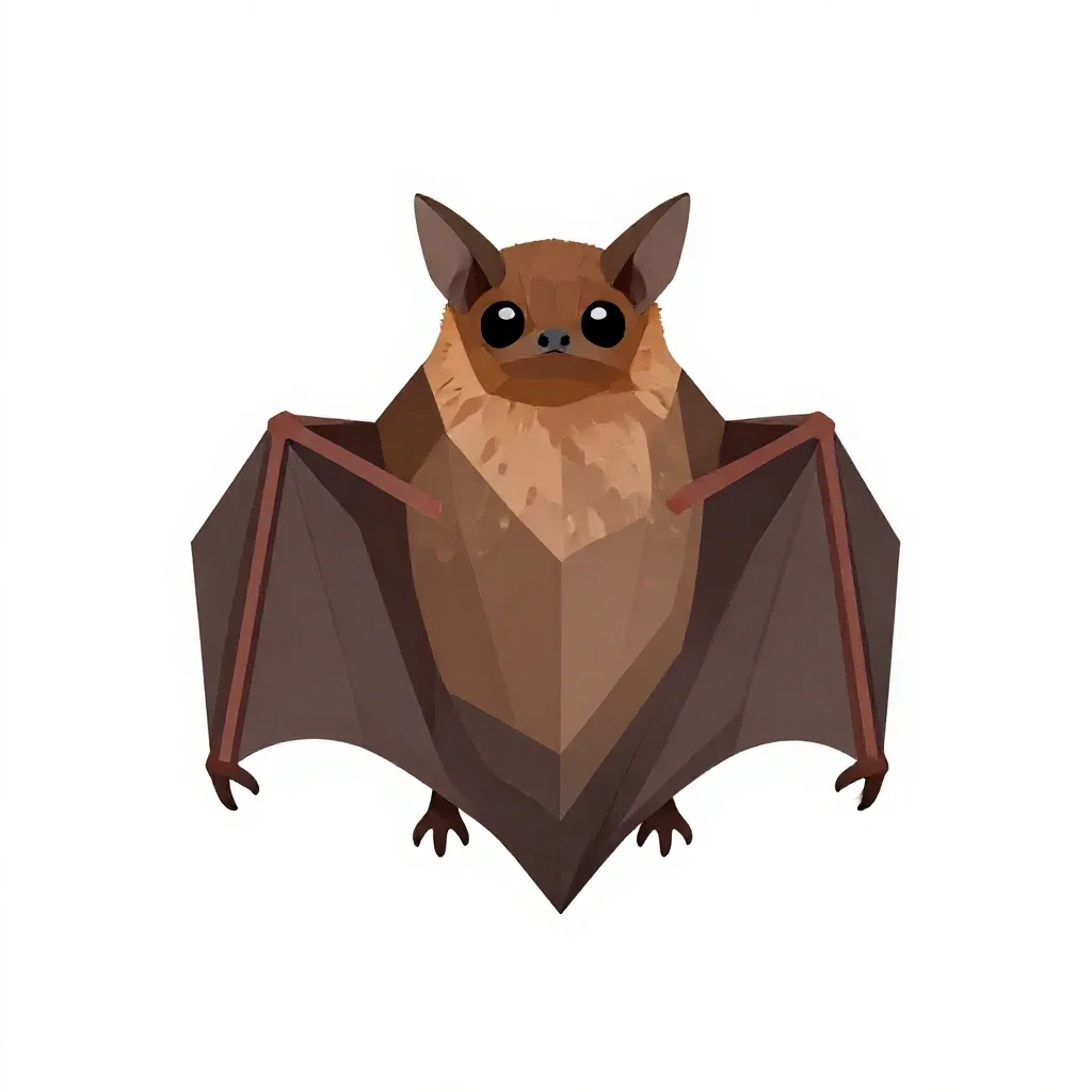Pocketed bat isolated on a white background