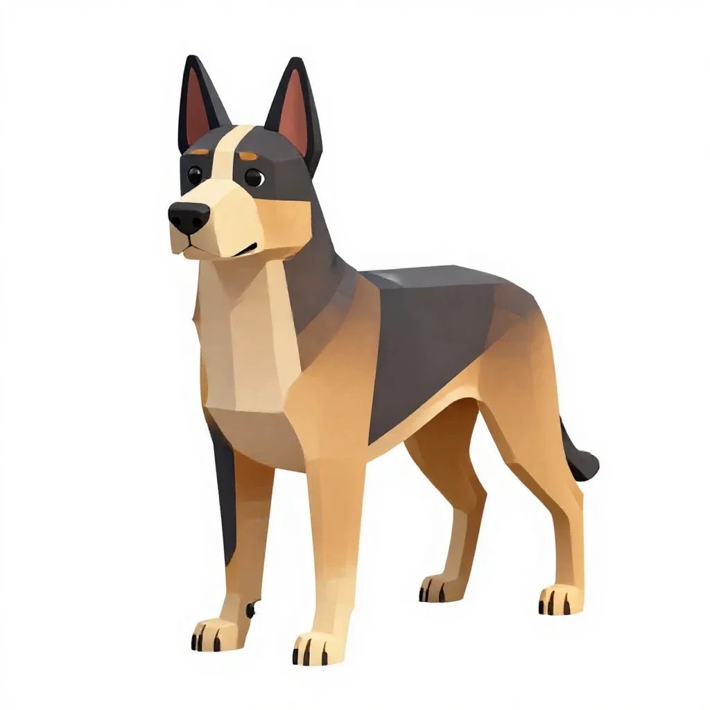 Police dog isolated on a white background