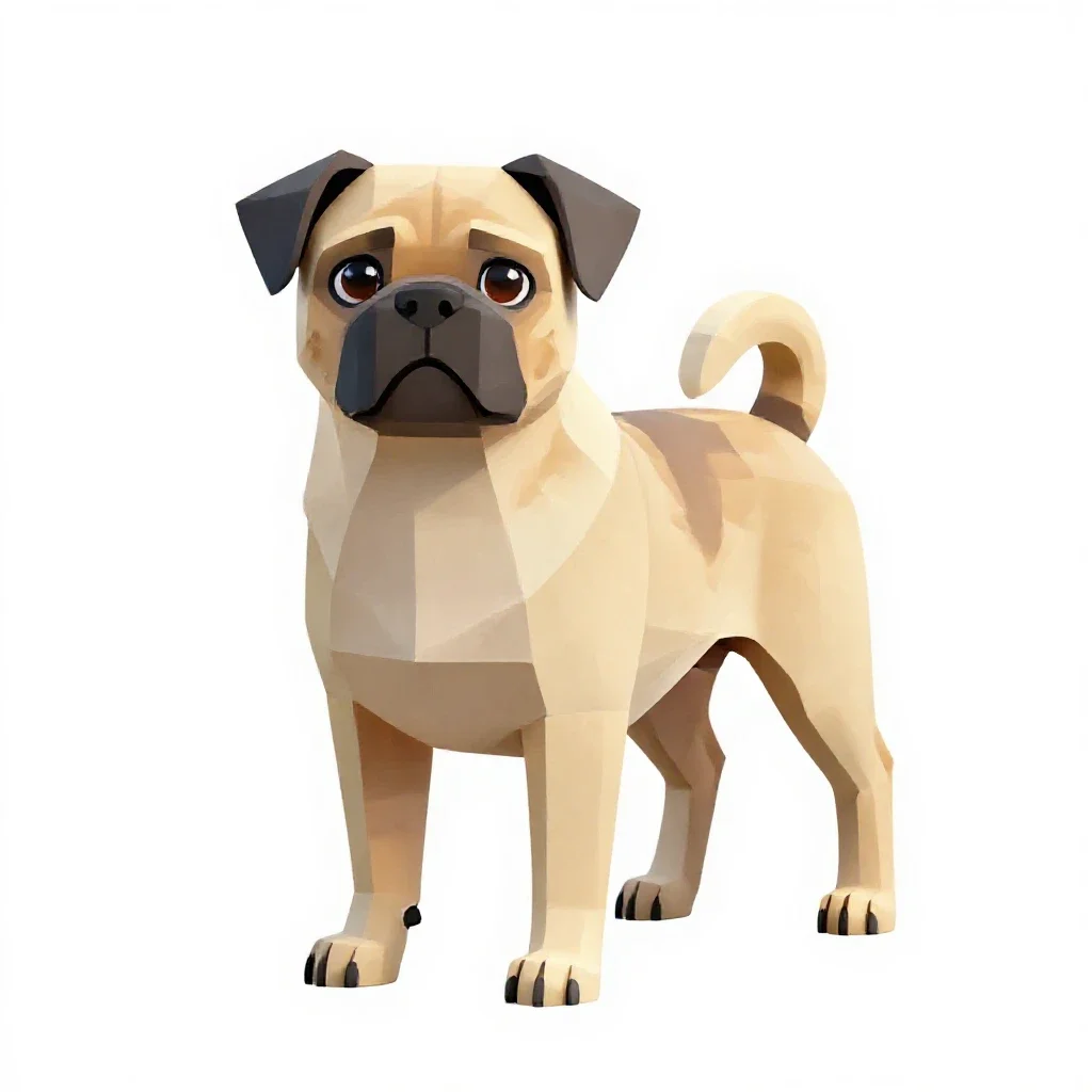 Pooch isolated on a white background