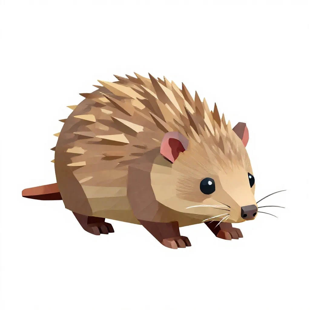 Pouched mole isolated on a white background