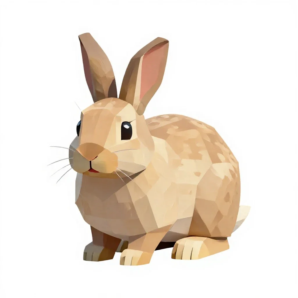 Rabbit isolated on a white background
