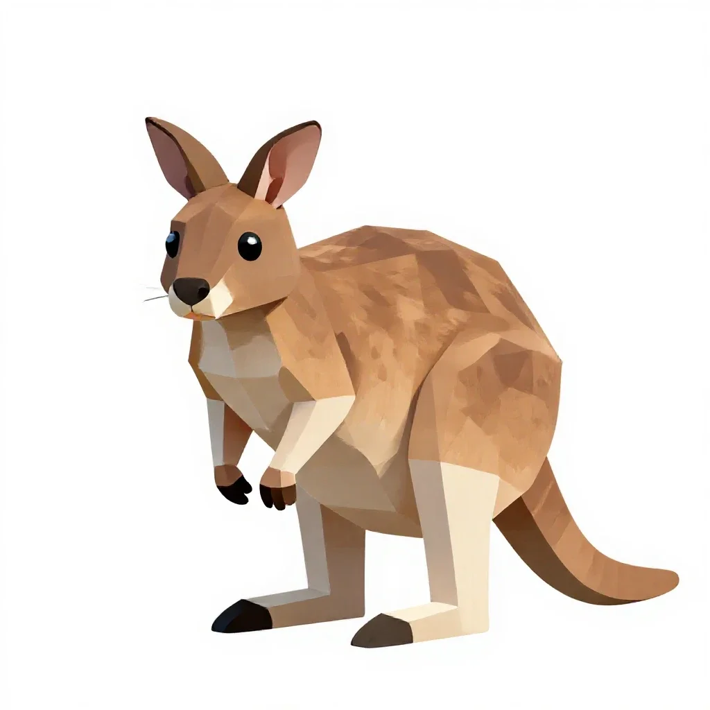 Rat kangaroo isolated on a white background