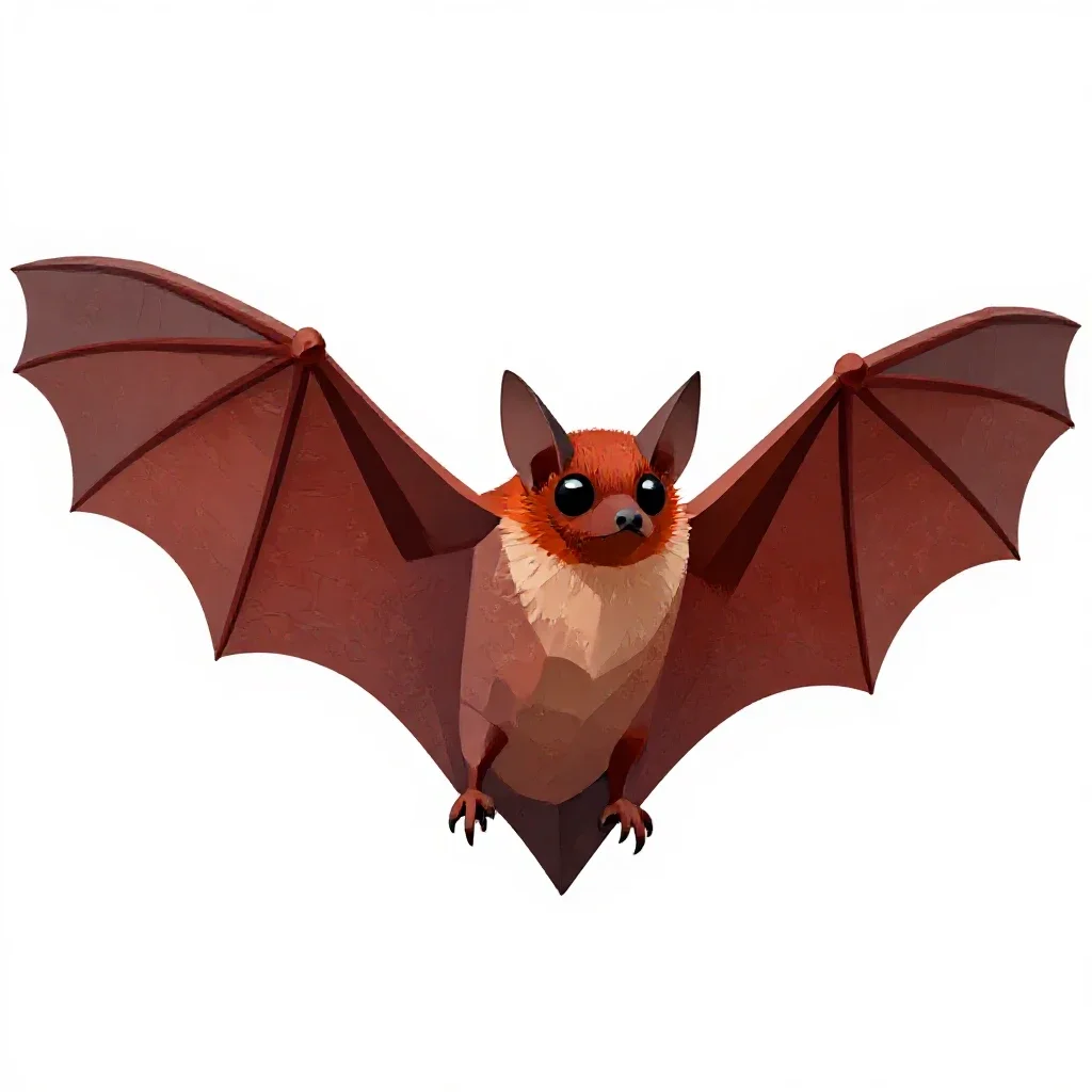 Red bat isolated on a white background