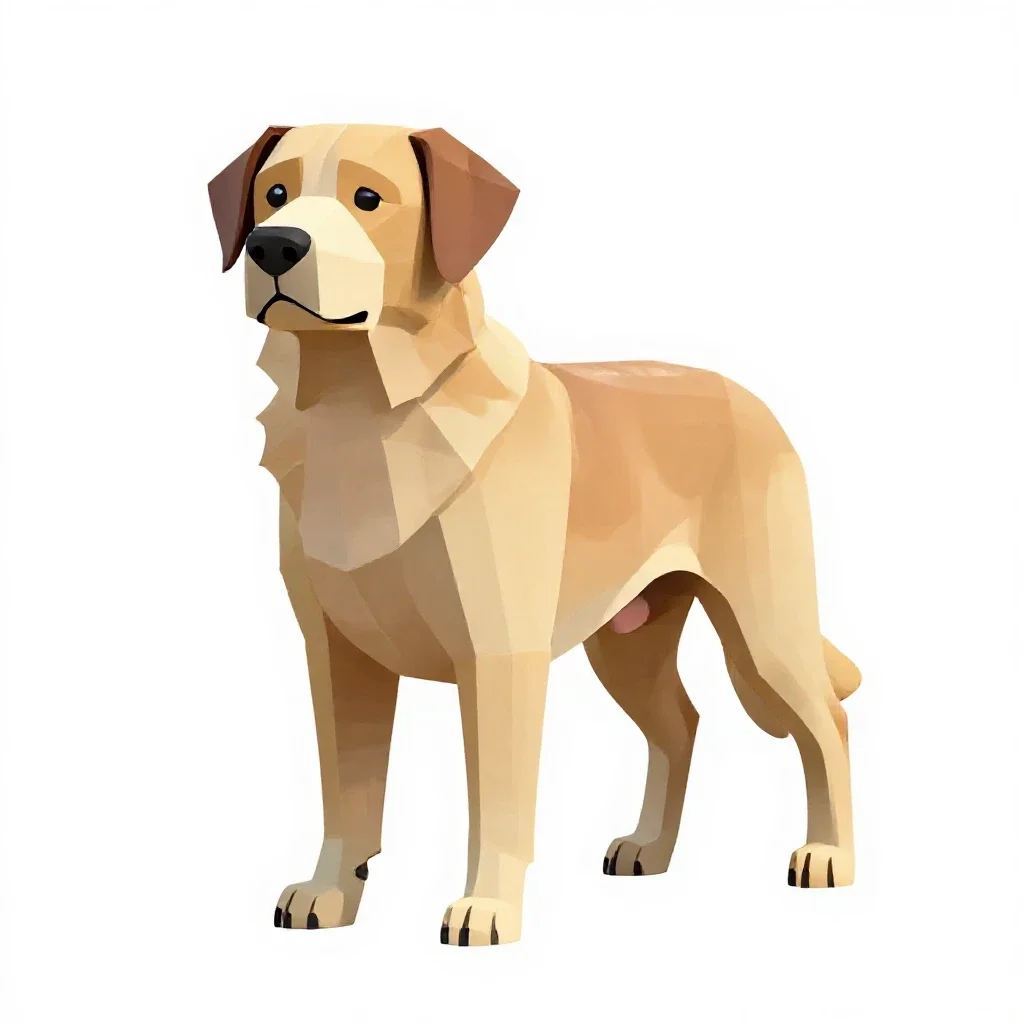 Retriever isolated on a white background
