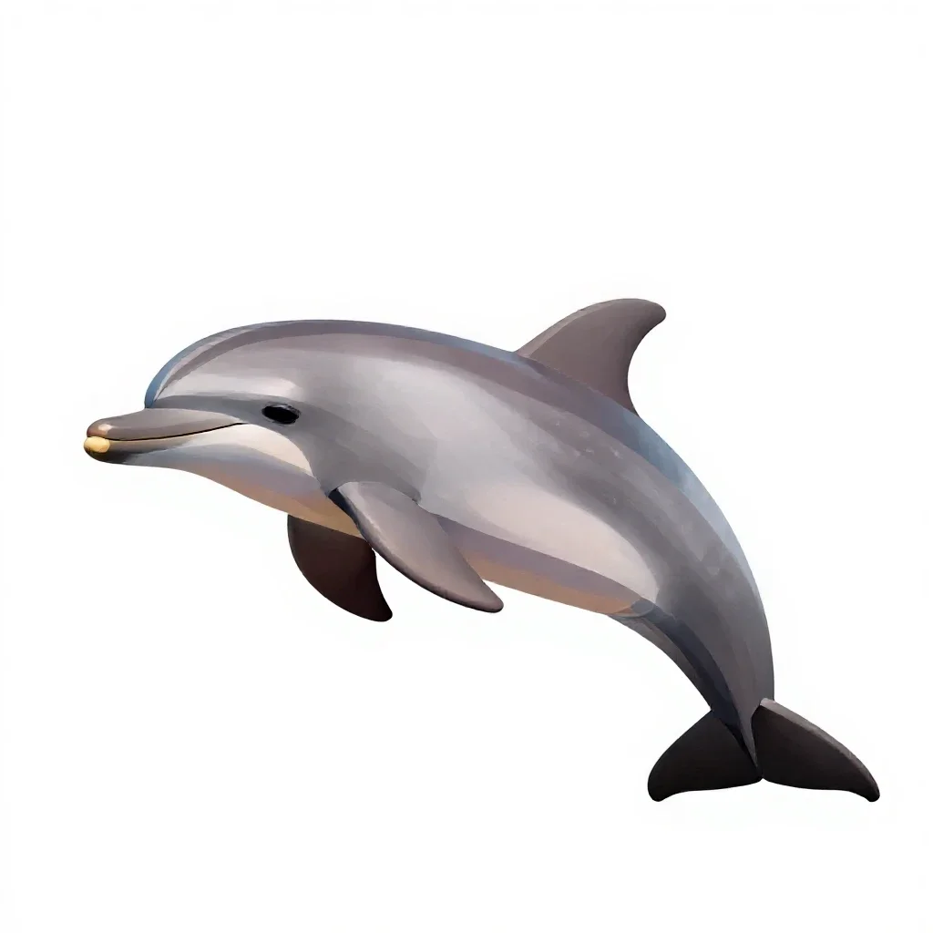 River dolphin isolated on a white background