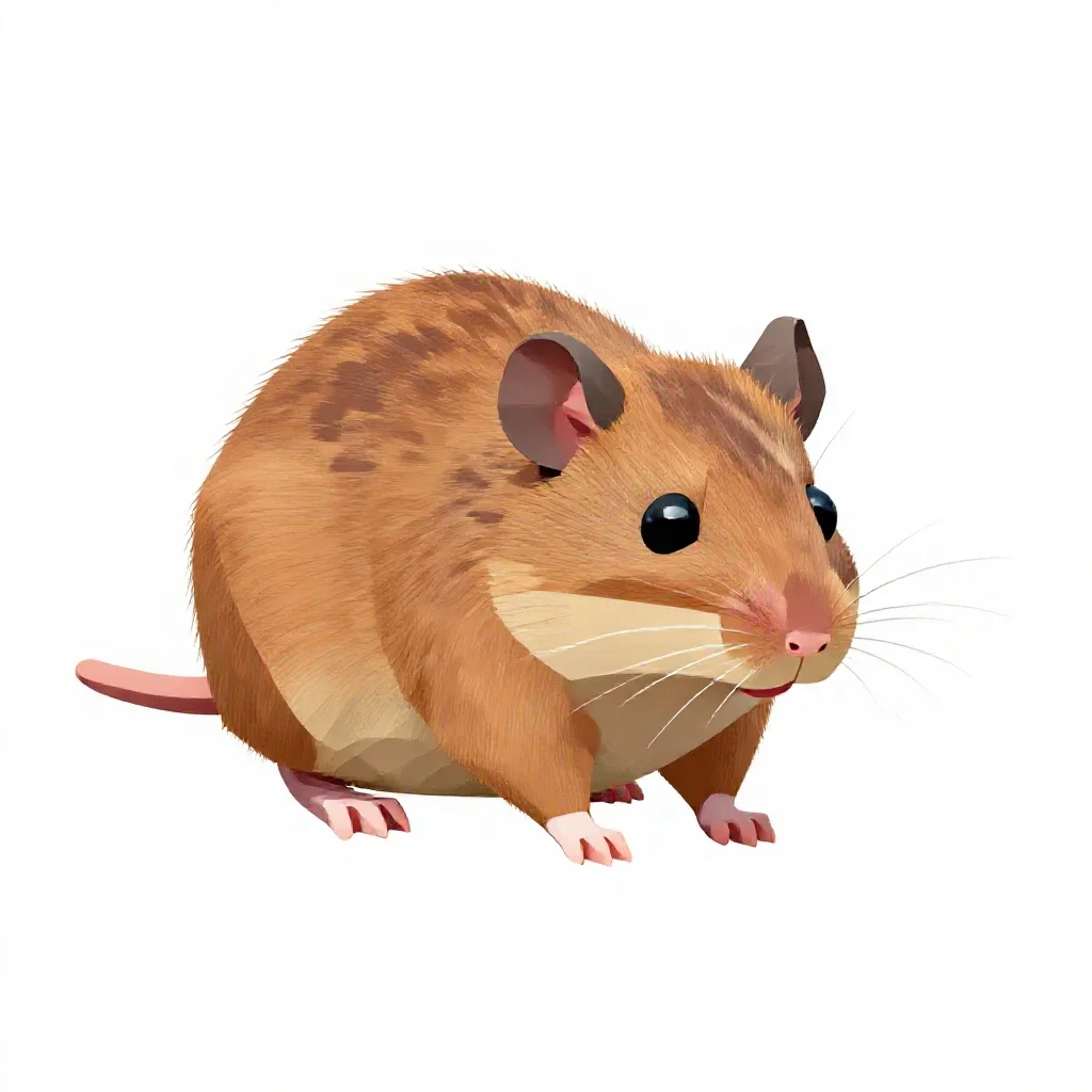 Rodent isolated on a white background