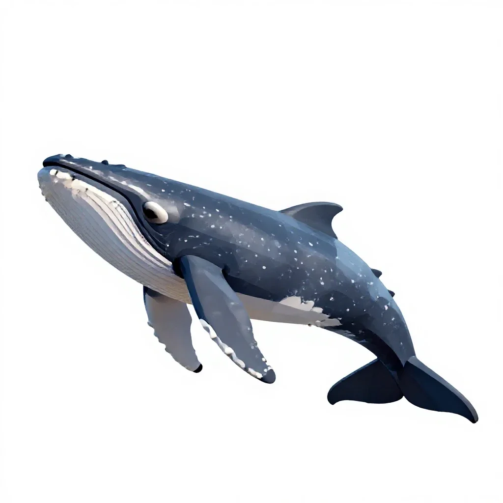 Rorqual isolated on a white background