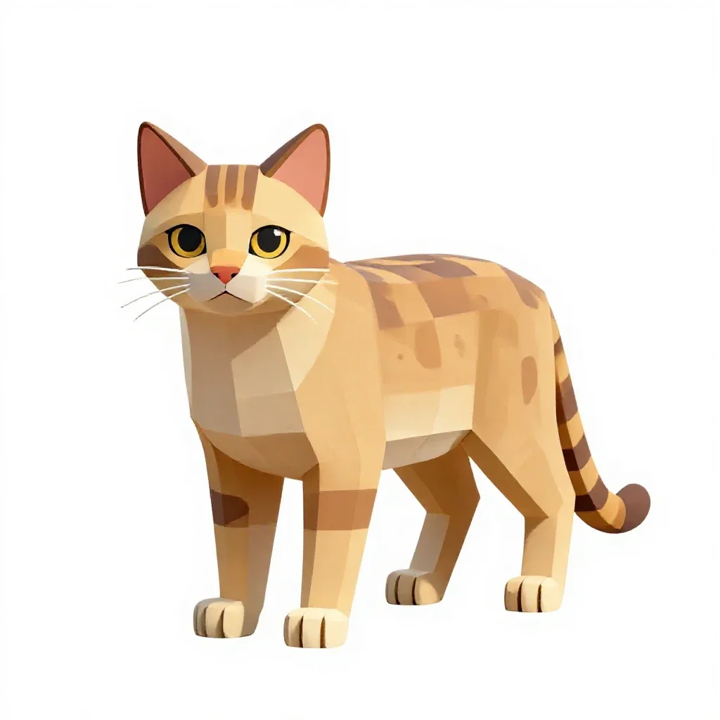 Sand cat isolated on a white background