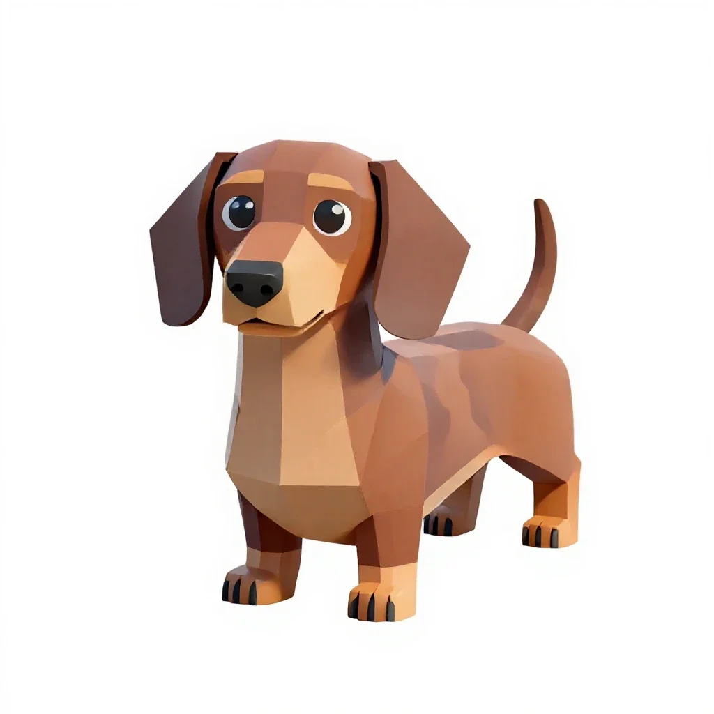 Sausage dog isolated on a white background
