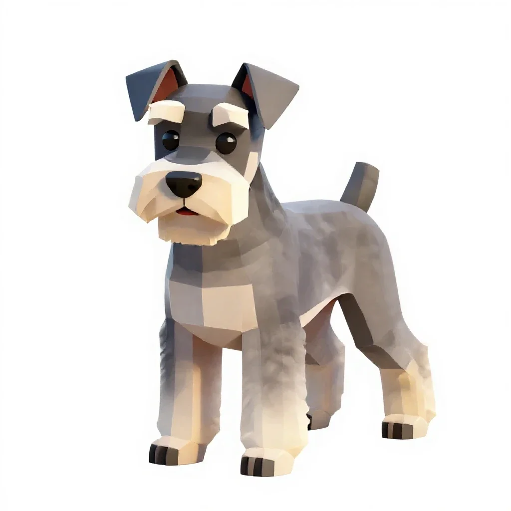Schnauzer isolated on a white background