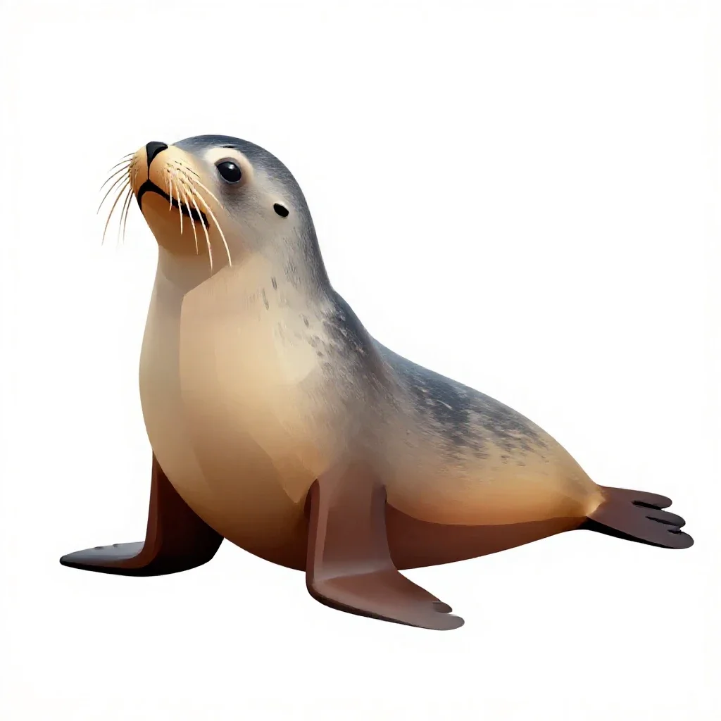 Sea lion isolated on a white background