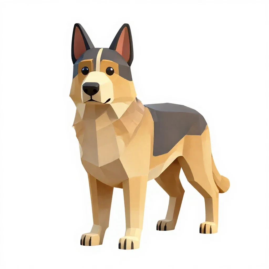Shepherd dog isolated on a white background