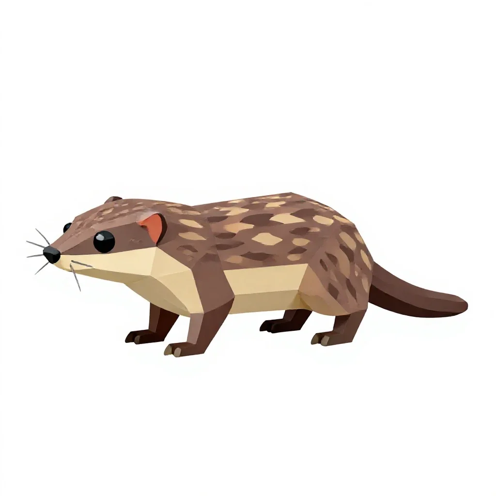 Short-tailed shrew isolated on a white background