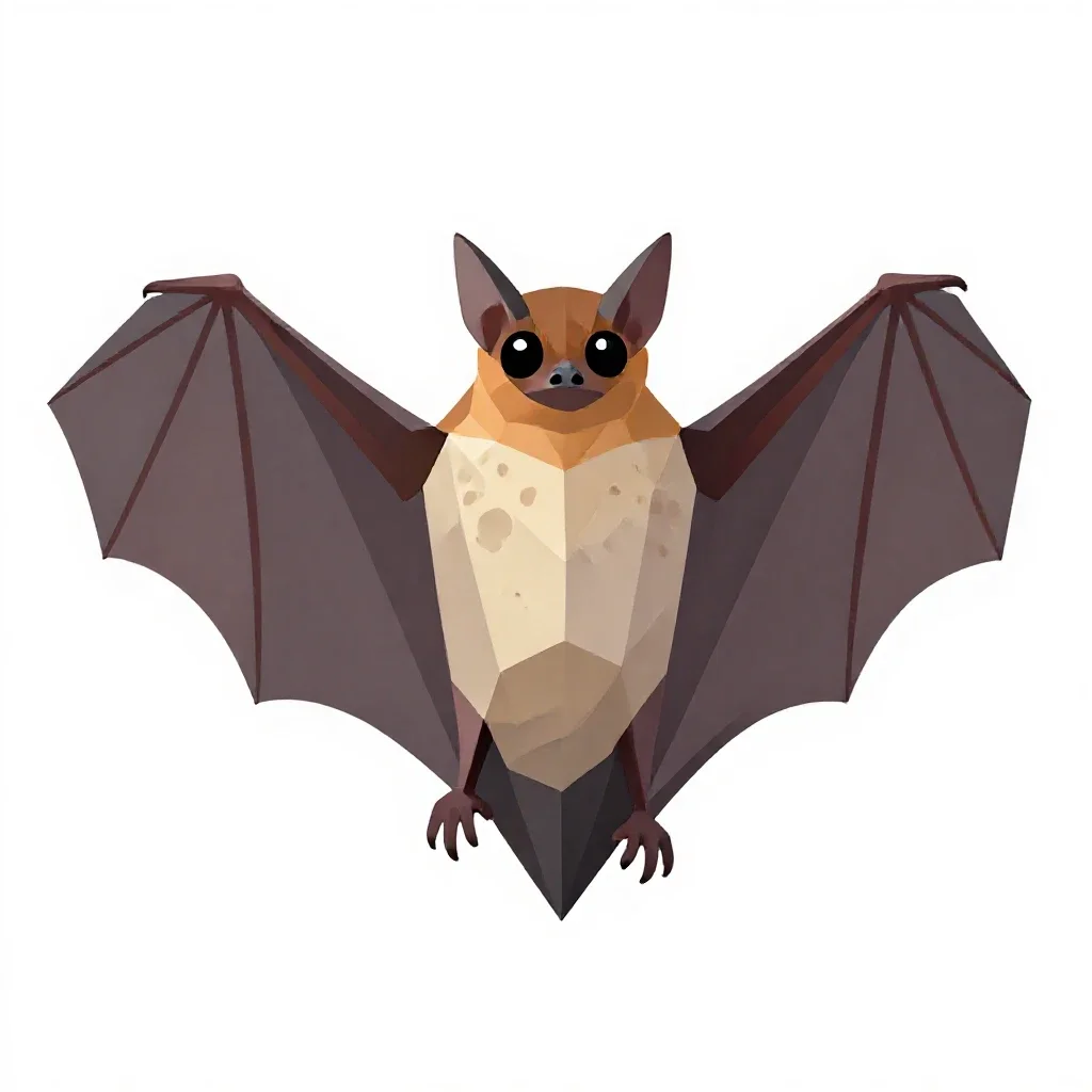 Spearnose bat isolated on a white background