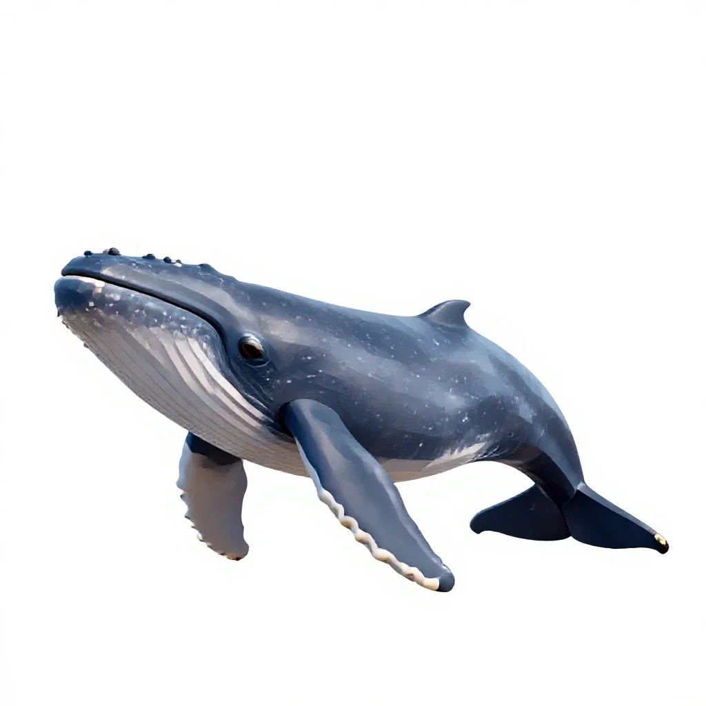 Sperm whale isolated on a white background