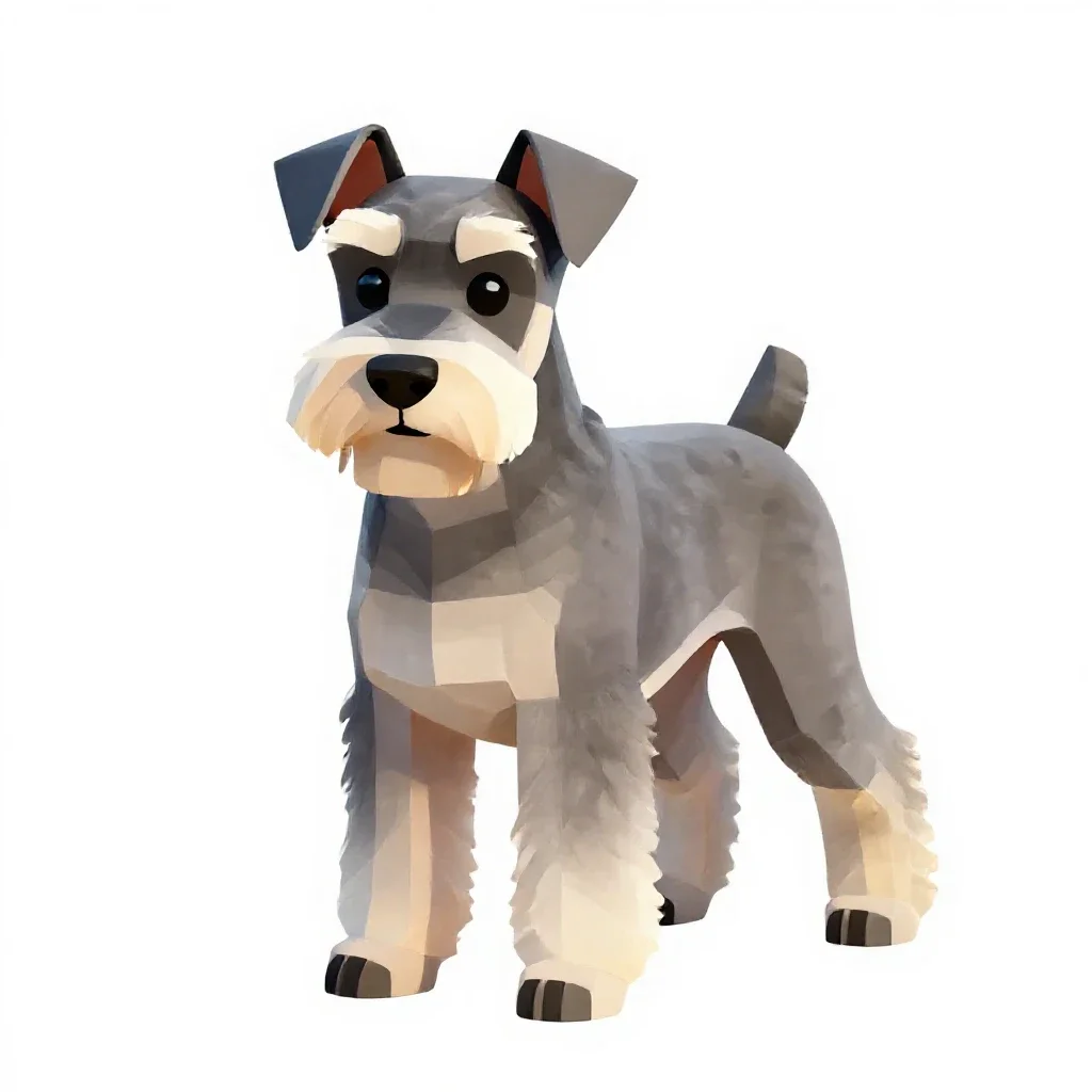 Standard schnauzer isolated on a white background