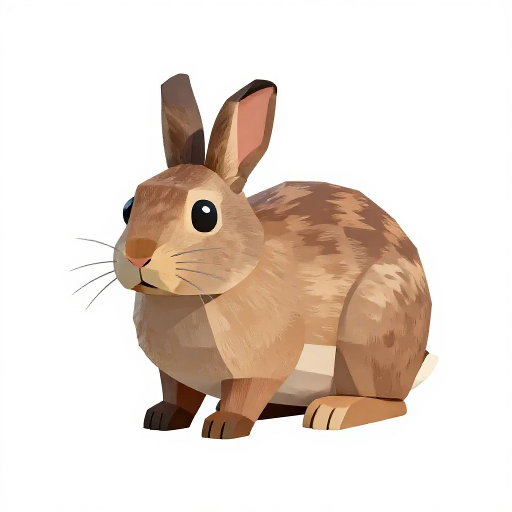 Swamp rabbit isolated on a white background