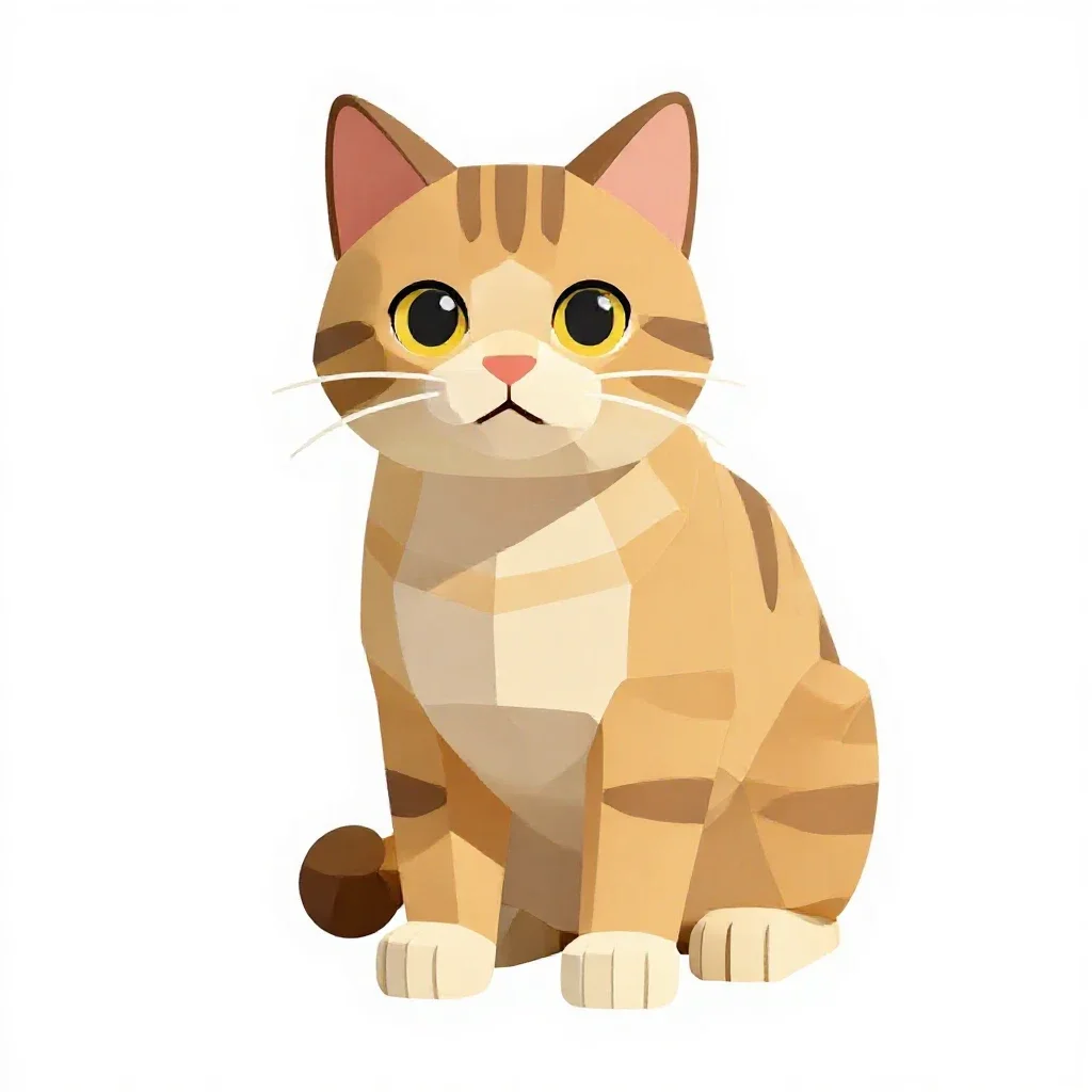 Tabby isolated on a white background