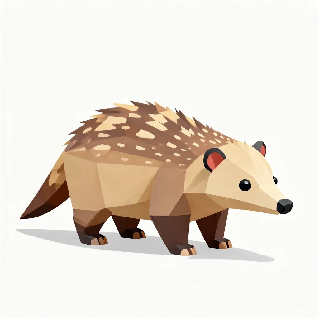 Tenrec isolated on a white background