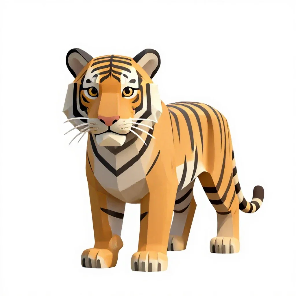 Tiger cub isolated on a white background