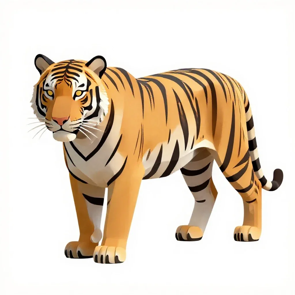 Tiger isolated on a white background
