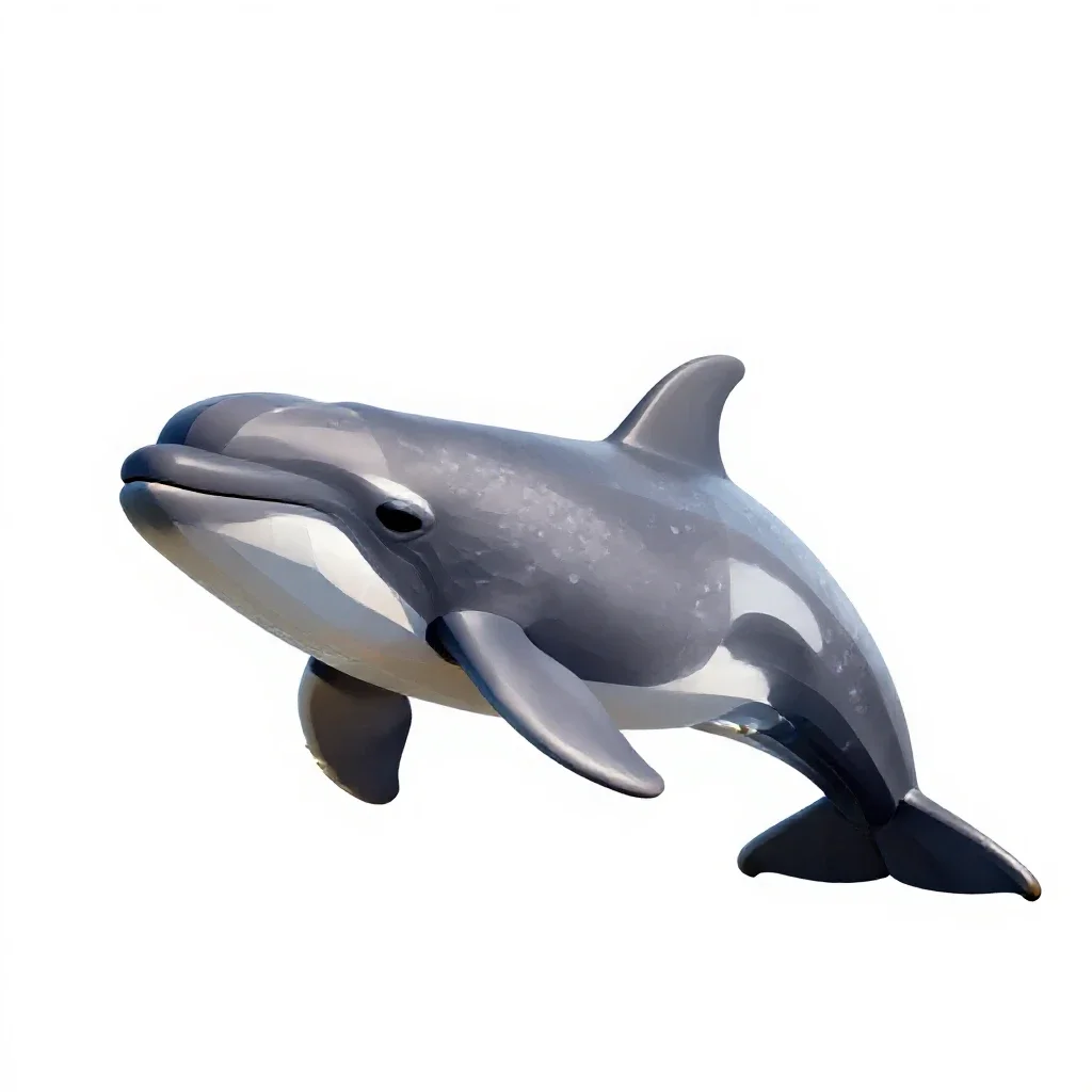 Toothed whale isolated on a white background