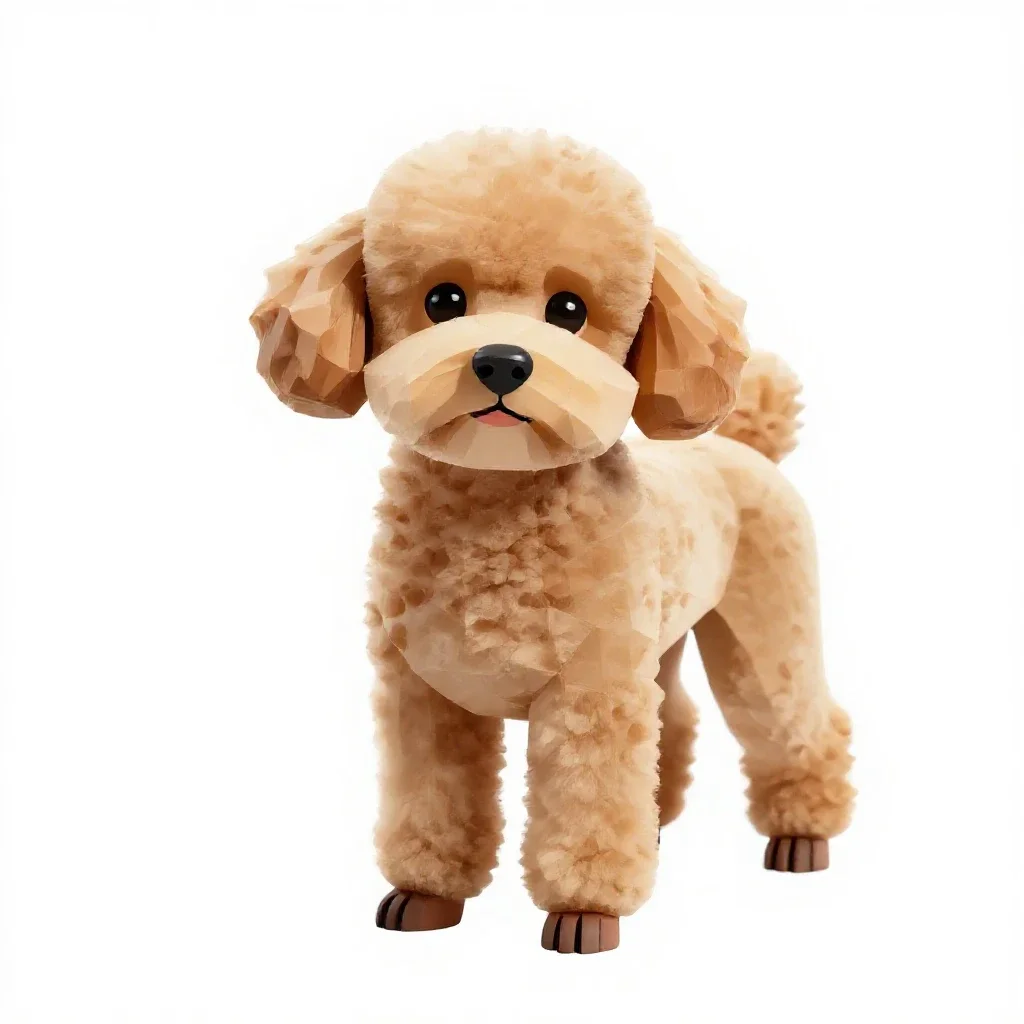Toy poodle isolated on a white background