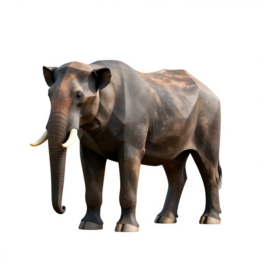Tusker isolated on a white background
