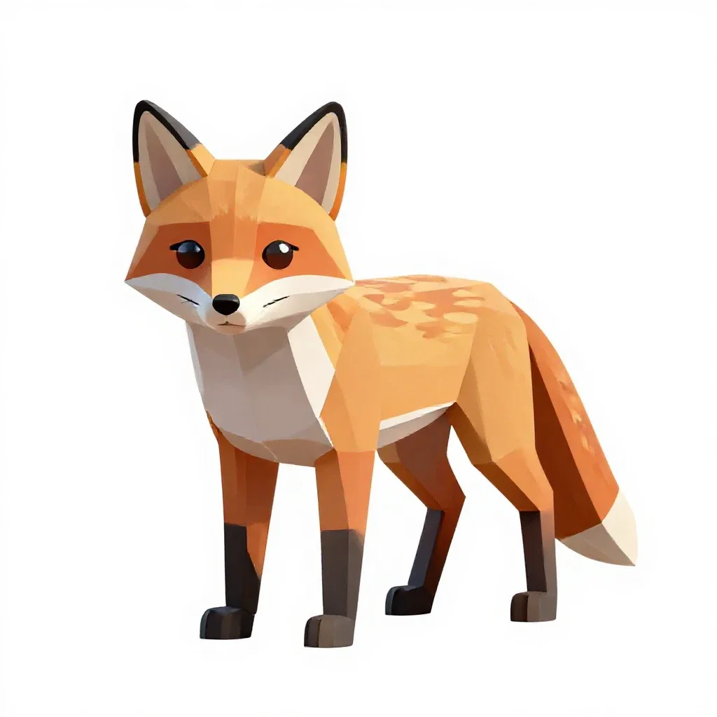Vixen isolated on a white background