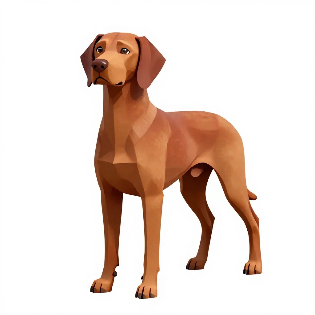 Vizsla isolated on a white background
