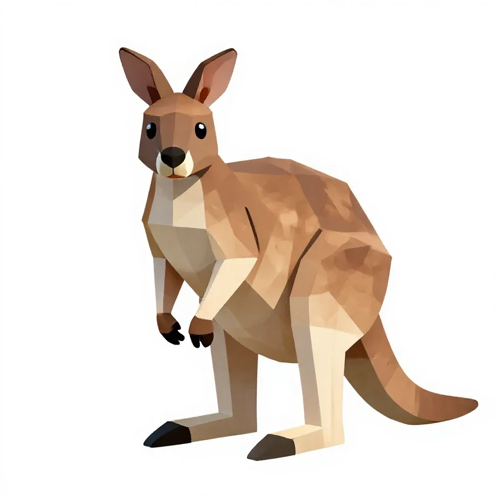 Wallaby isolated on a white background