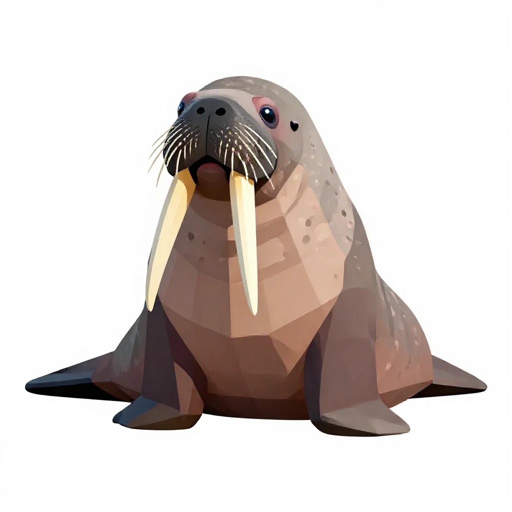 Walrus isolated on a white background