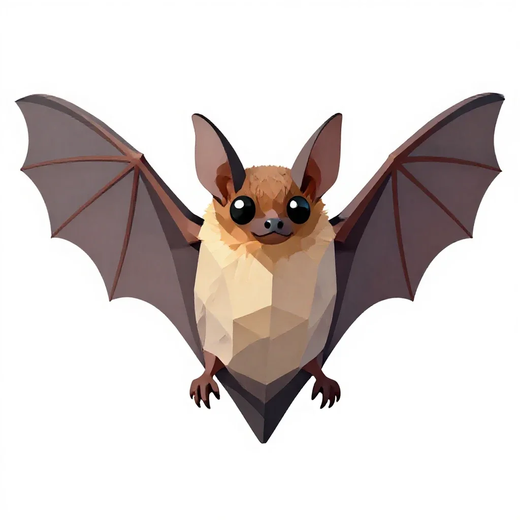 Western big-eared bat isolated on a white background