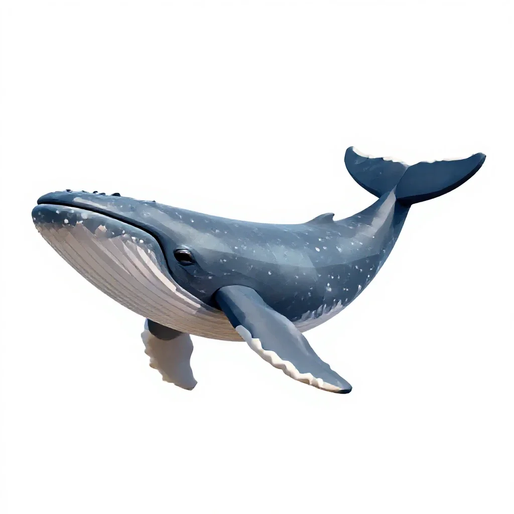 Whale isolated on a white background