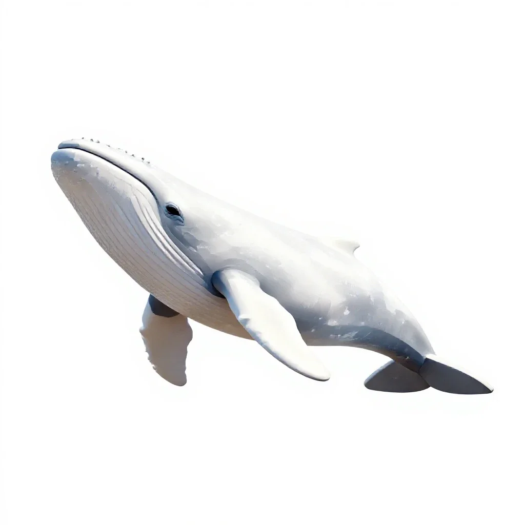 White whale isolated on a white background