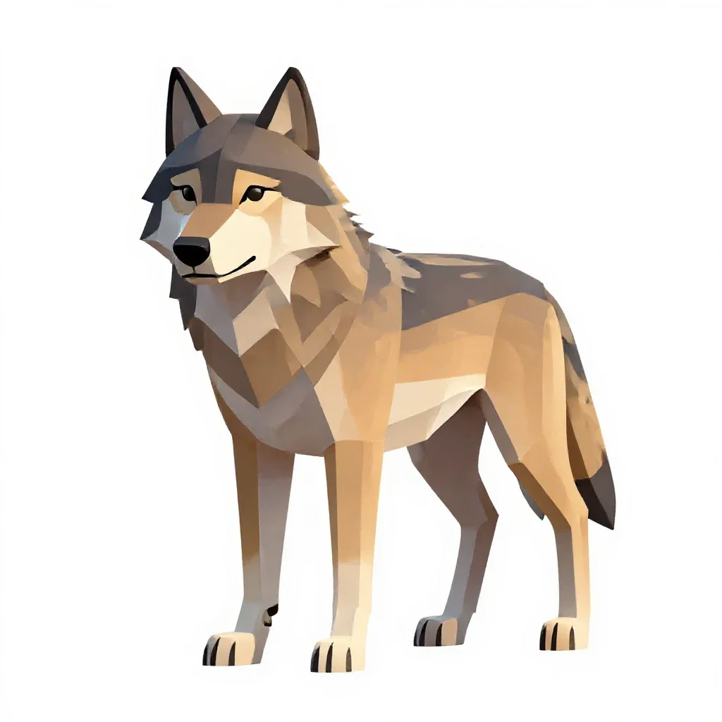 Wolf isolated on a white background