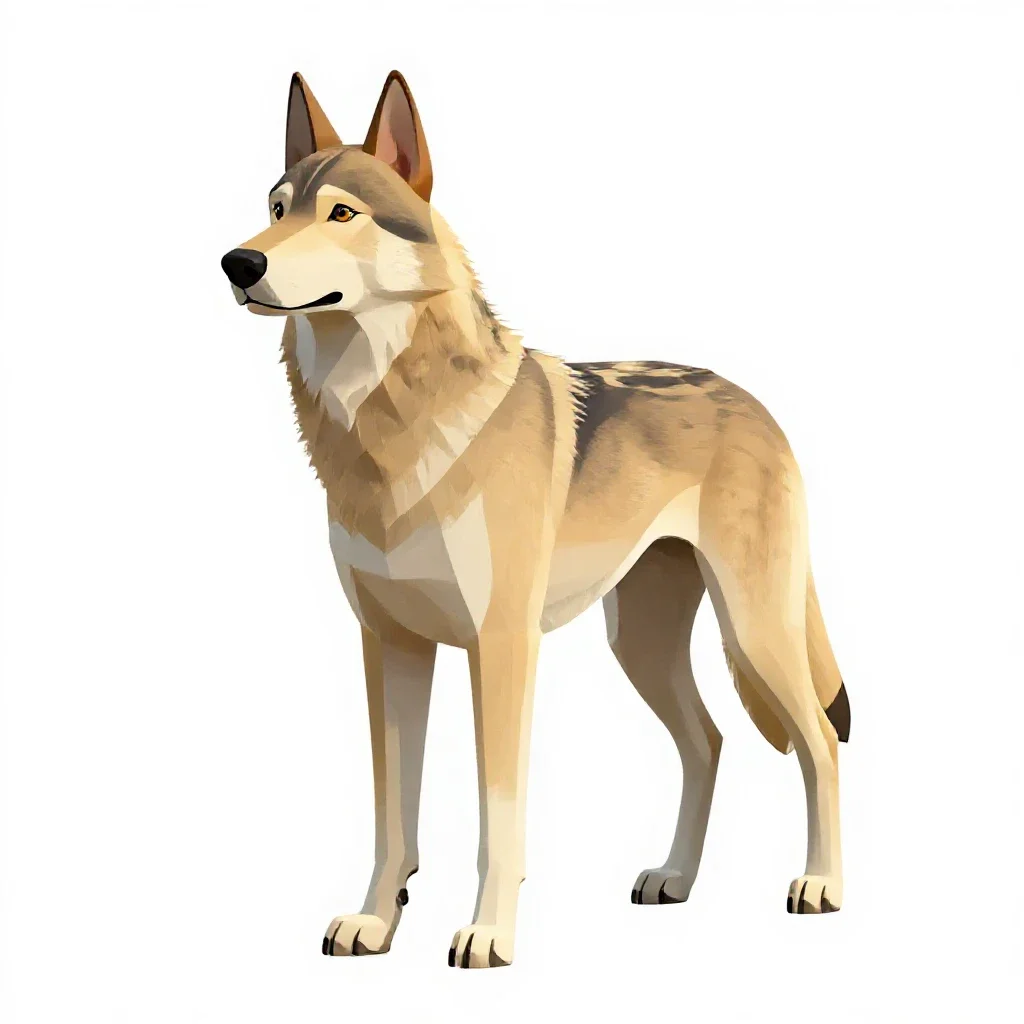 Wolfhound isolated on a white background
