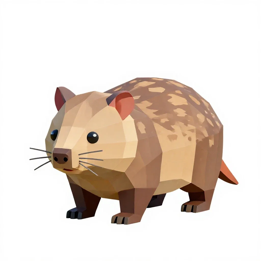 Wombat isolated on a white background