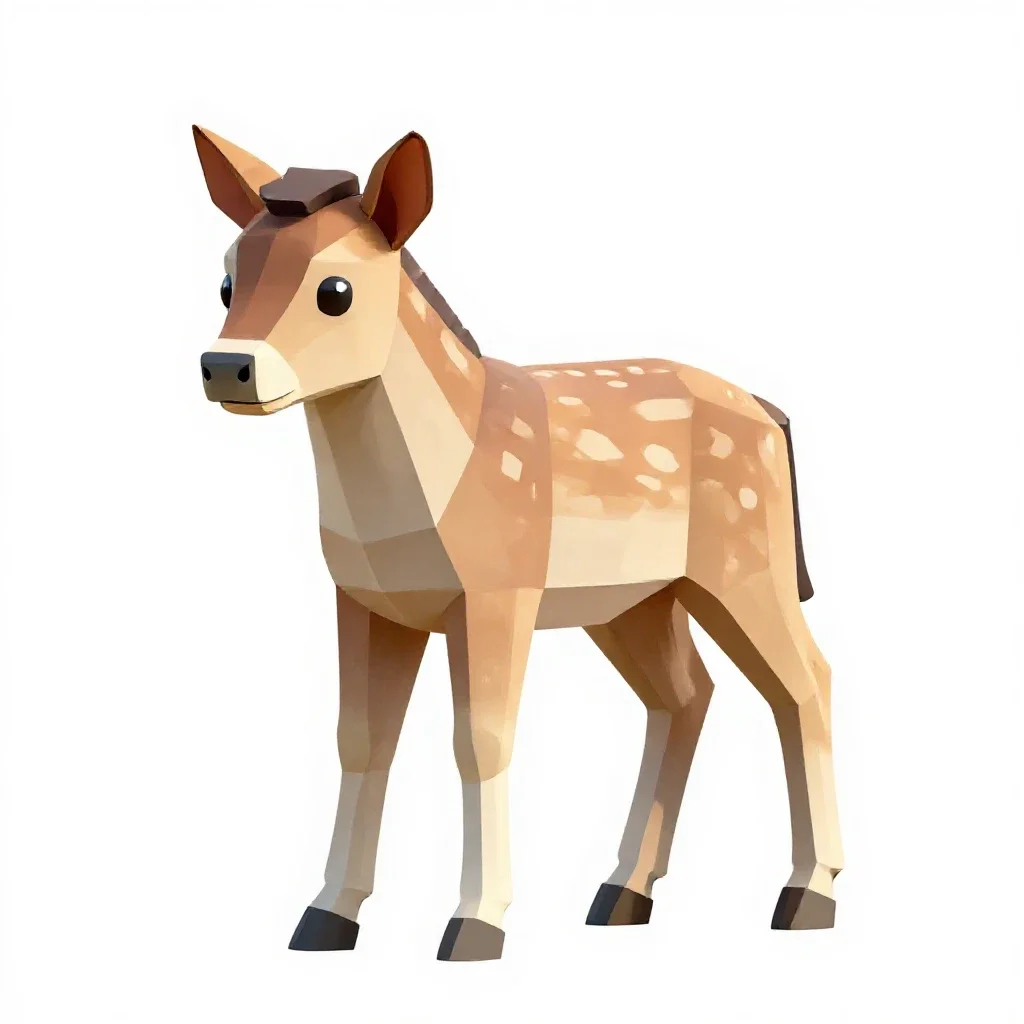 Yearling isolated on a white background