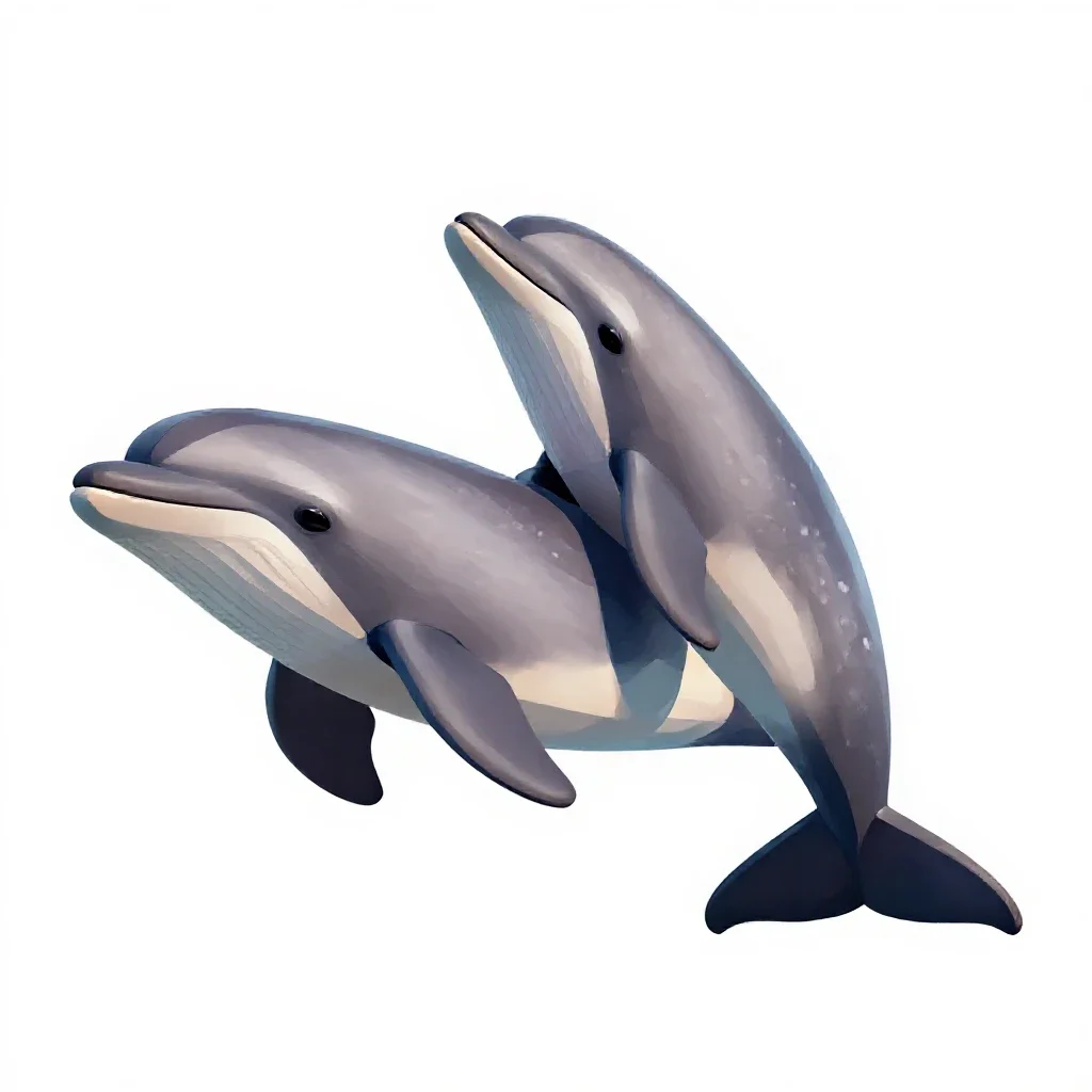 Aquatic mammal isolated on a white background
