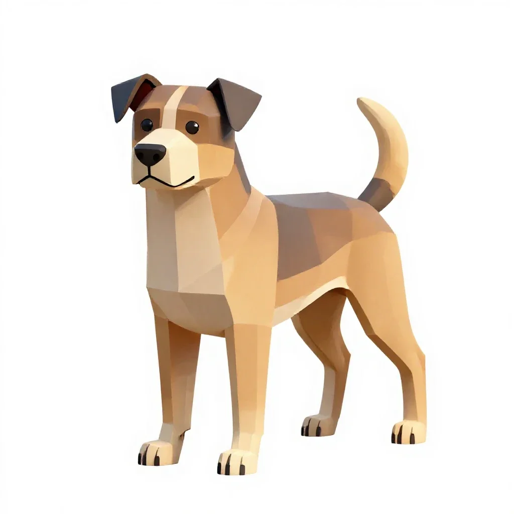 Attack dog isolated on a white background