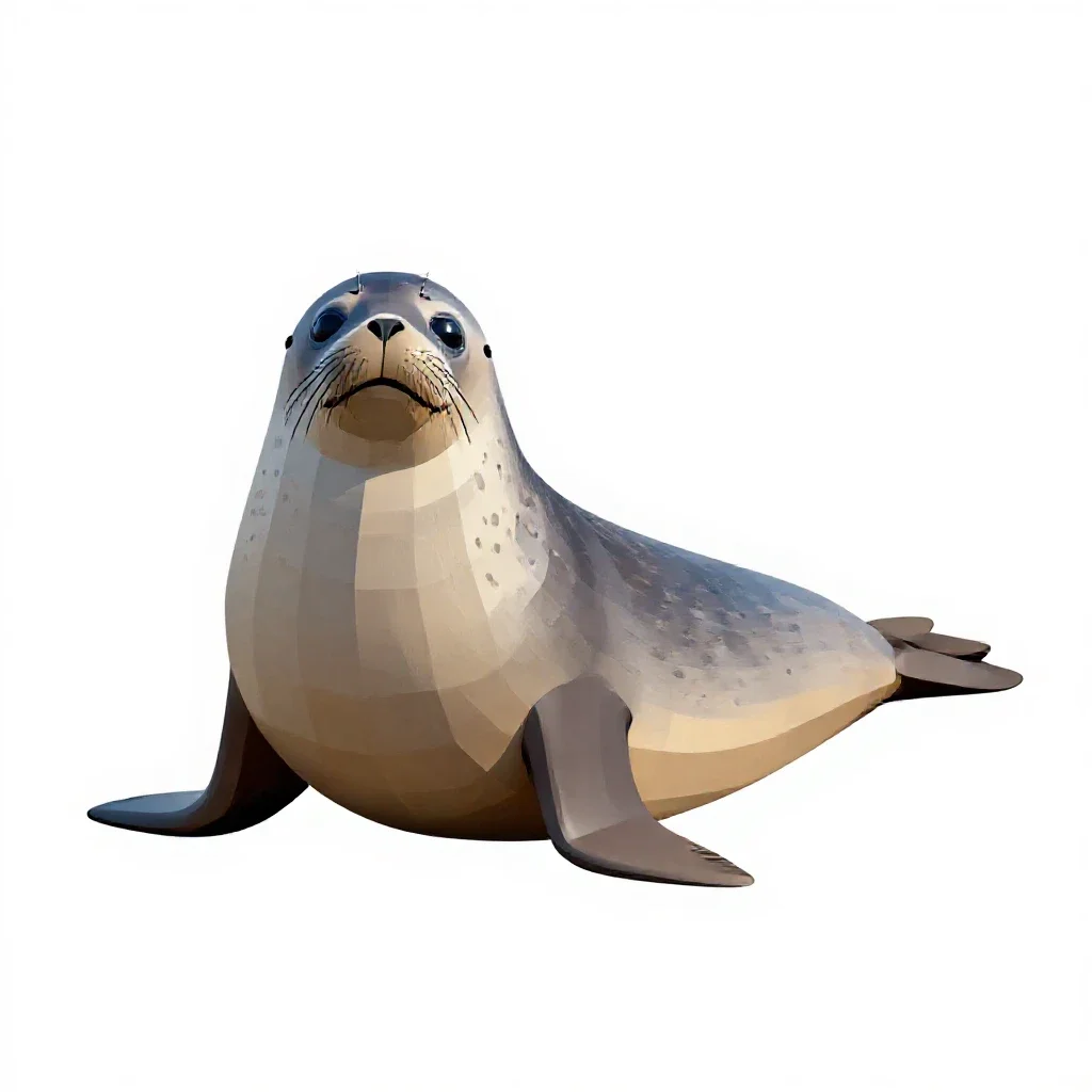 Elephant seal isolated on a white background